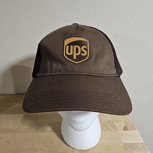 UPS Hat Cap Brown Wearguard Classic Work Uniform Employee‎ Front Logo Vintage